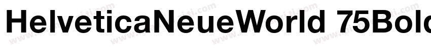 HelveticaNeueWorld 75Bold字体转换